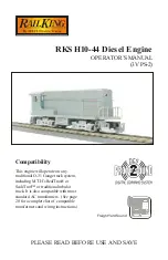 MTHTrains Rail King RKS H10-44 Diesel Engine Operator'S Manual предпросмотр