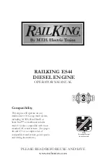 MTHTrains RAILKING ES44 Operator'S Manual предпросмотр