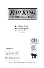 Предварительный просмотр 1 страницы MTHTrains RailKing RS-11 Diesel Engines Operator'S Manual