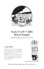 MTHTrains Scale F-3 ABA Diesel Engine Operator'S Manual preview