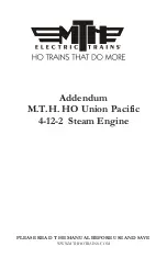 Предварительный просмотр 1 страницы MTHTrains UP 4-12-2 Addendum