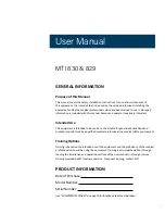 Предварительный просмотр 5 страницы MTI 829 User Manual