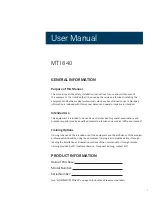 Предварительный просмотр 7 страницы MTI 840 Series User Manual