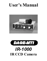 MTI DAGE-MTI IR-1000 User Manual preview