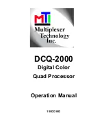 MTI DCQ-2000 Operation Manual предпросмотр