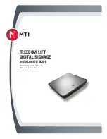 Предварительный просмотр 1 страницы MTI FREEDOM LIFT Installation Manual