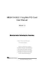 Предварительный просмотр 1 страницы MTI MB2411H User Manual