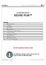MTI SECURE PLUG 165-00471 Product Manual preview
