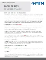 Preview for 1 page of MTM 900M Series Installation Manual