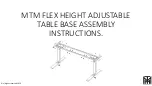 MTM FLEX HEIGHT ADJUSTABLE TABLE BASE Assembly Instructions Manual предпросмотр