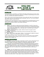 Preview for 1 page of MTR DNG-ONE User Manual