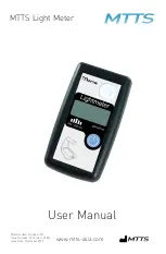 Предварительный просмотр 1 страницы mtts Light Meter User Manual