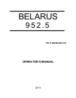 MTW BELARUS 952.5 Operator'S Manual preview