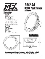 MTX 5512-44 BOOW Quick Manual preview