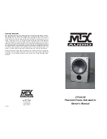 Preview for 1 page of MTX CT12SW Owner'S Manual