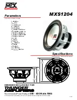 Предварительный просмотр 1 страницы MTX MTX MXS1204 Specifications