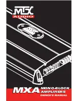 Preview for 1 page of MTX MXA4002 Owner'S Manual