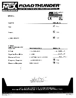 Preview for 13 page of MTX Road Thunder RT202 Owner'S Manual