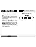 Preview for 4 page of MTX Road Thunder RT251D Owner'S Manual