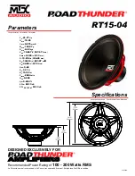 MTX RoadThunder RT15-04 Specifications предпросмотр