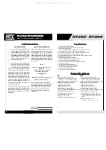 Preview for 2 page of MTX ROADTHUNDER RT202 Owner'S Manual