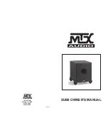 MTX SUB8 Owner'S Manual preview