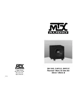 Предварительный просмотр 1 страницы MTX SW1010 Owner'S Manual