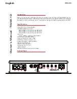 Preview for 2 page of MTX TH350.1D Owner'S Manual