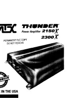 Preview for 1 page of MTX thunder 2150x Owner'S Manual