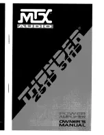 MTX Thunder 251D Owner'S Manual preview