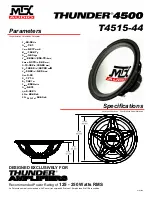 Предварительный просмотр 1 страницы MTX Thunder T4515-44 Specifications