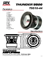 Preview for 1 page of MTX Thunder T9510-44 Specifications