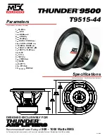 Preview for 1 page of MTX Thunder T9515-04 Specifications