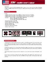 Предварительный просмотр 2 страницы MTX Thunder X704 Owner'S Manual