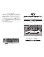 MTX ThunderForm HONDA CIVIC User Manual preview