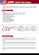 Предварительный просмотр 2 страницы MTX XTHUNDER X500D Owner'S Manual