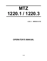 Preview for 1 page of MTZ 1220.1 Operator'S Manual