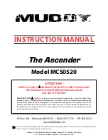 Preview for 1 page of Muddy MCS0520 Instruction Manual