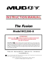 Preview for 1 page of Muddy The Fusion MCL500-A Instruction Manual