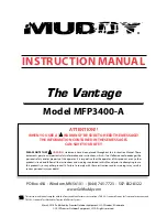 Preview for 1 page of Muddy Vantage MFP3400-A Instruction Manual