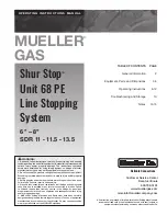 MUELLER CO. Shur Stop 68 PE Operating Instructions Manual preview