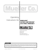 Preview for 1 page of Mueller Super Centurion 350 Operating Instructions Manual