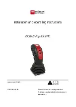 Preview for 1 page of Muller Elektronik ISOBUS-Joystick PRO Installation And Operating Instructions Manual