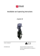 Muller Elektronik Joystick III Installation And Operating Instructions Manual предпросмотр