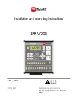 Muller Elektronik SPRAYDOS Installation And Operating Instructions Manual preview