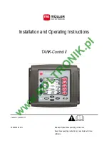 Muller Elektronik TANK-Control II Installation And Operating Instructions Manual preview