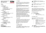 Muller 858 Operating And Assembly Instructions preview