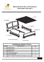 Preview for 2 page of Multay Marseille Bed 150 Low Footboard Assembly Instruction