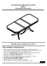 Предварительный просмотр 1 страницы Multay Versaille Assembly Instruction