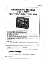 Multi-Amp SR-51 A Instruction Manual preview